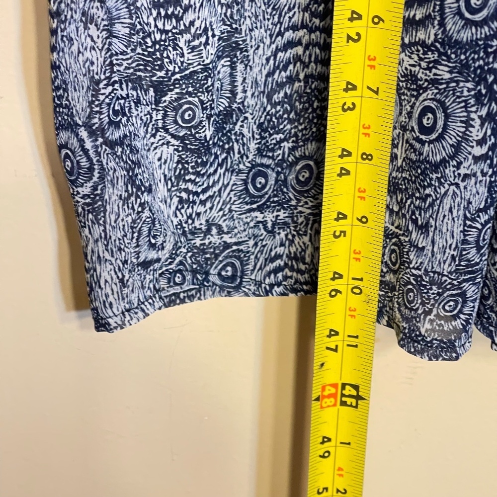 Silk Owl Blue Patterned Maxi Dress - Picture 7 of 9